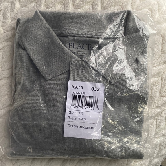 Boys Uniform Pique Polo - Smoke - Picture 2 of 5
